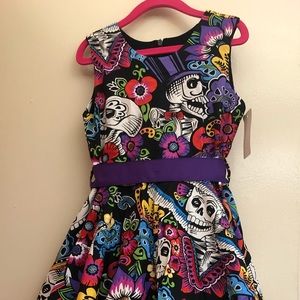 Vintage Inspired Day of the Dead Dress w petticoat